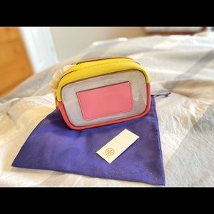 AUTH NWT Tory Burch Women's Perry Clear Mini Crossbody Bag In Pink City/ Clear